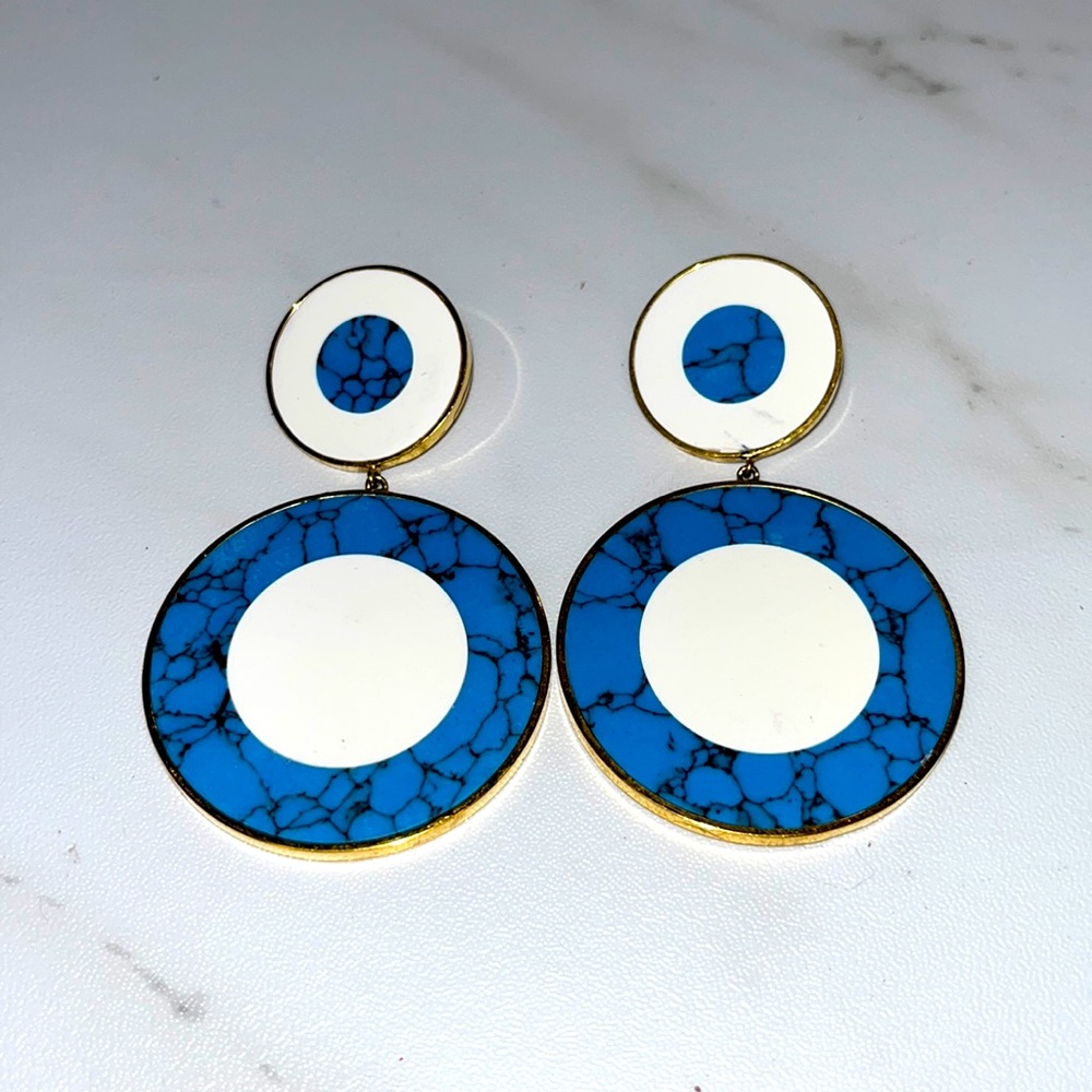 Joanna Laura Constantine Turquoise Circle Drops